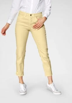 MAC Jeans Slimfit Jeans Angela Dames Geel