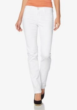 MAC Straight Regular Jeans Dream Dames Wit -Mac 13bf4a4afc20926f12337fc7c3b088fd