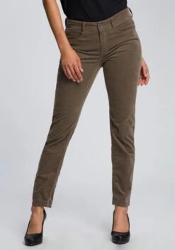 MAC Jeans Slimfit Jeans Angela Cord Dames Kaki -Mac 2678838ec3d385bad61156e60dfeba8b