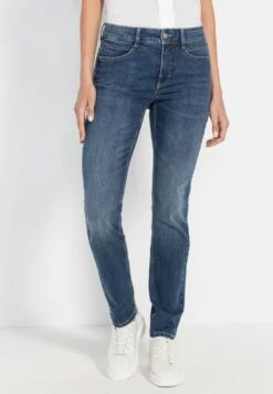 MAC Angela - Slim Fit Jeans - Mid Blue Used