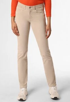 Angela - Straight Leg Jeans - Sand