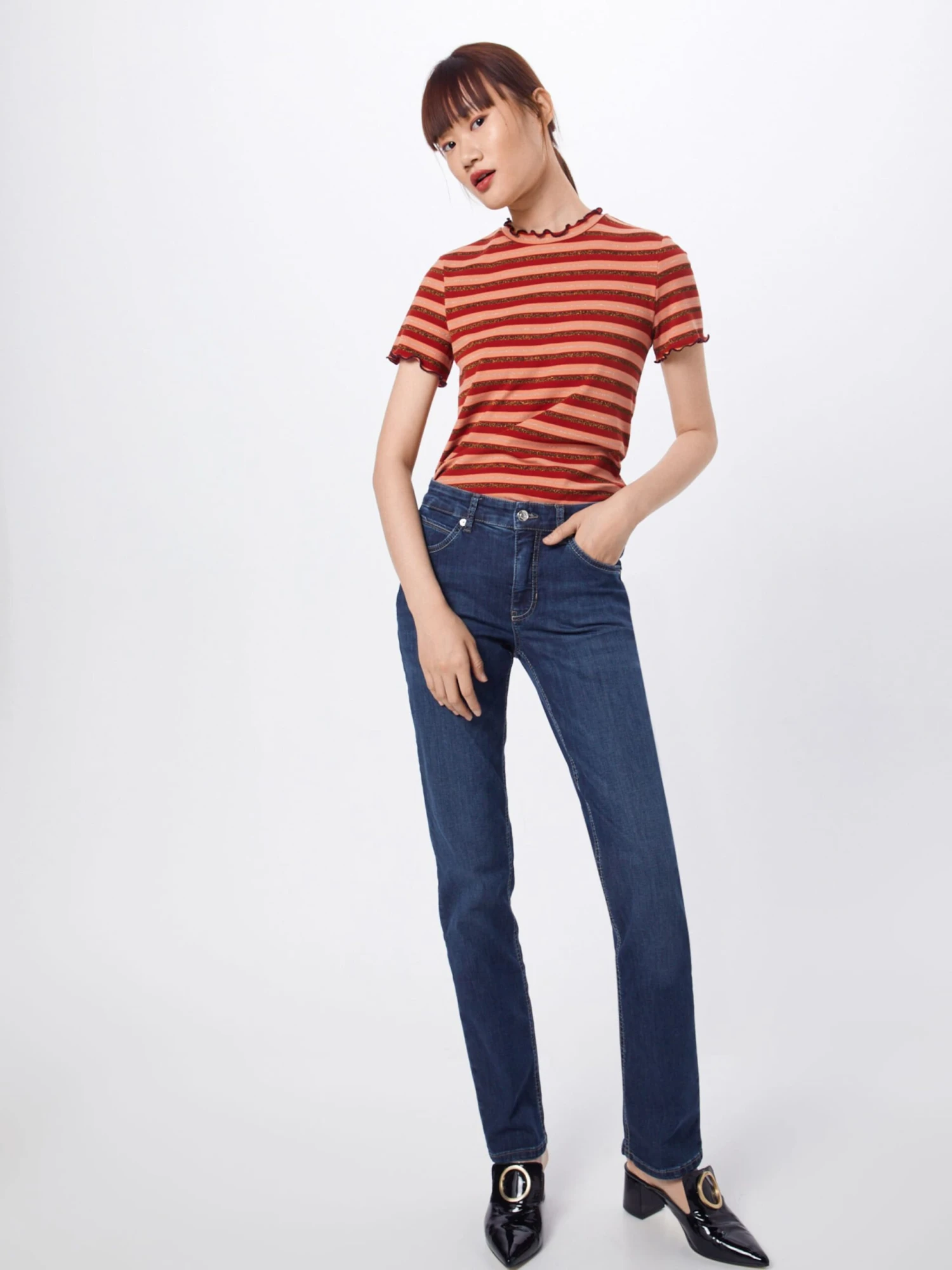 MAC Straight Regular Jeans MELANIE Dames Donkerblauw 6 MAC Straight Regular Jeans MELANIE Dames Donkerblauw - Afbeelding 4