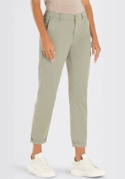 MAC Chinos Slimfit Chino Dames Pastelgroen -Mac 44dd5c362dd2ebc2c5f1ec318c1bd7ed