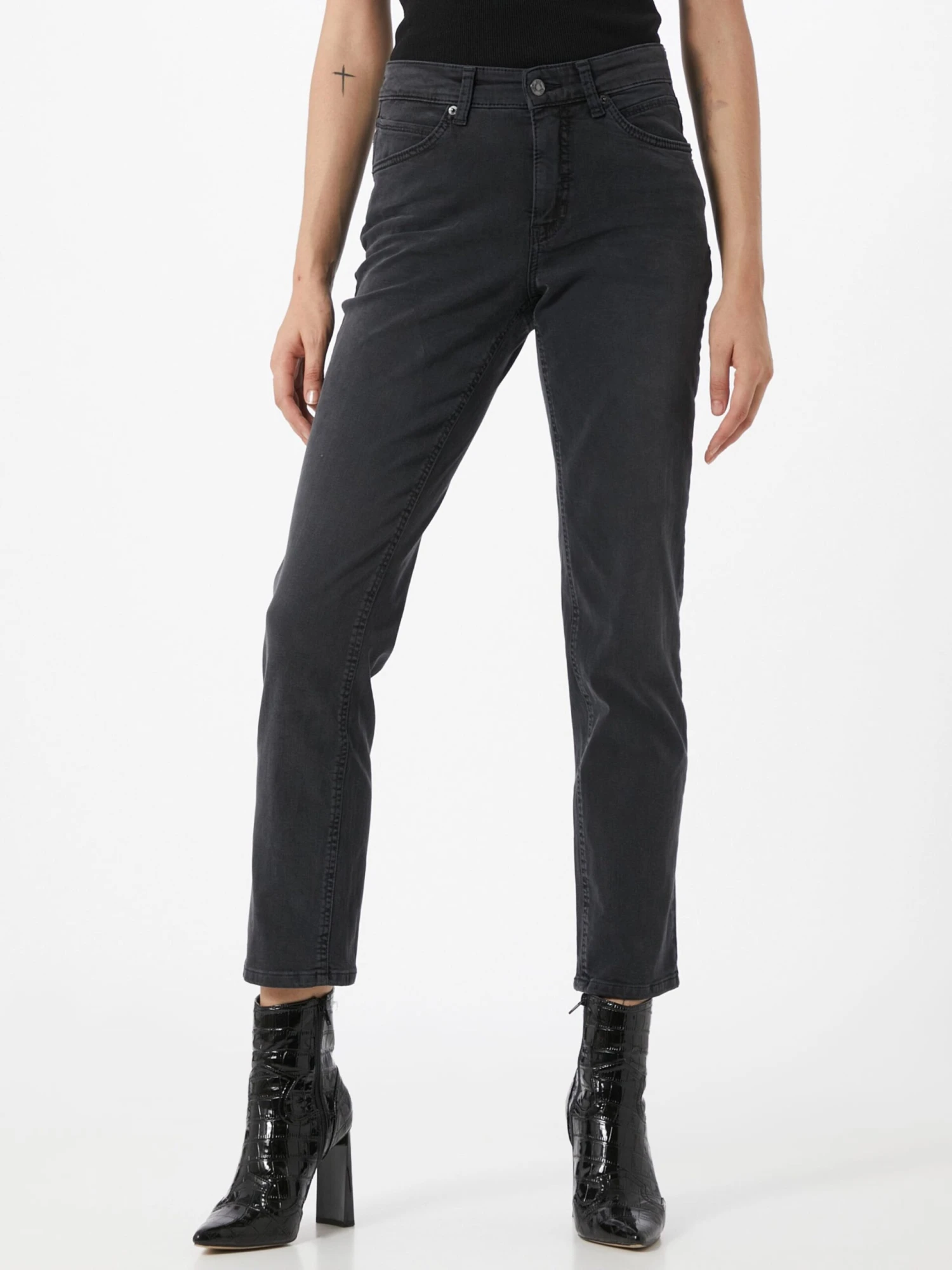 MAC Straight Regular Jeans Melanie Dames Zwart 4 MAC Straight Regular Jeans Melanie Dames Zwart - Afbeelding 2