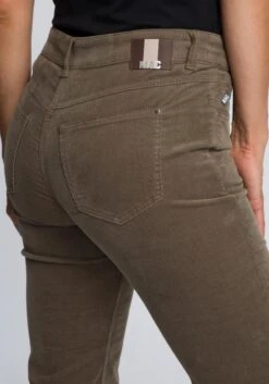 MAC Jeans Slimfit Jeans Angela Cord Dames Kaki -Mac 658c926eb4ed5a62429bd35b879281d4