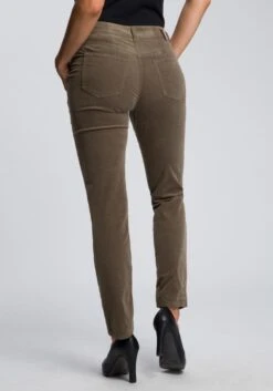 MAC Jeans Slimfit Jeans Angela Cord Dames Kaki -Mac 86d9e023326d98fb503a4aa27e987498