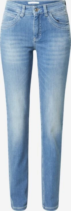 MAC Straight Regular Jeans Angela Dames Blauw
