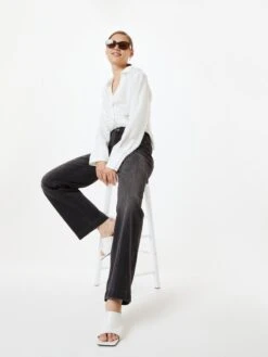 MAC Wide Leg Wide Leg Jeans DREAM Dames Zwart -Mac afa8a07f29acd8aafe4051a2e8c42664