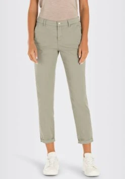 MAC Chinos Slimfit Chino Dames Pastelgroen -Mac c3421055b84ca8a4fcc203124a3f8bc6