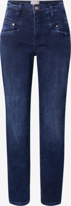 MAC Mom Jeans Tapered Jeans Rich Carrot Dames Donkerblauw