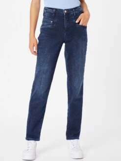 MAC Mom Jeans Tapered Jeans Rich Carrot Dames Donkerblauw -Mac e5b7bcbd7f8f40b5a779f2212ef893bd