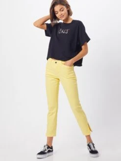 MAC Jeans Slimfit Jeans Dream Chic Dames Geel -Mac e9cb6dc5c11ffafd1e19422d86ddb33c