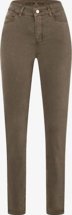MAC Pantalons Regular Broek Dames Bruin